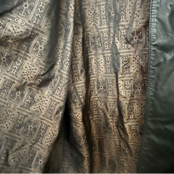 Vintage G-III Black Long Leather Trench‎ Coat Size: 10 - Picture 8 of 12